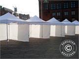 Pop up gazebo FleXtents® Steel 12x6 m White, incl. 8 sidewalls