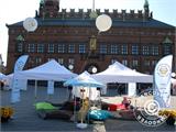 Pop up gazebo FleXtents PRO Peak Pagoda 4x4 m White, incl. 4 sidewalls