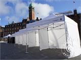 Pop up gazebo FleXtents® Steel, Medical & Emergency tent, 3x6 m, White, incl. 6 sidewalls