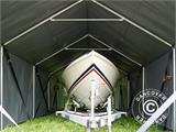 Tente de Stockage PRO 5x8x2x3,39m, PVC, Vert