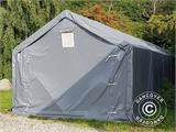 Storage shelter PRO 8x12x5.2 m PVC w/skylight, Grey