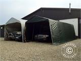 Tente Abri Garage Basic, 3,3x7,2x2,4m PE, Gris