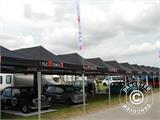 Pop up gazebo FleXtents PRO Steel 4x4 m Black, Flame retardant, incl. 4 sidewalls