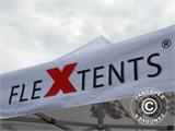 Vouwtent/Easy up tent FleXtents PRO Steel 4x6m Grijs, inkl. 8 Zijwanden