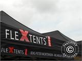 Faltzelt FleXtent PRO 3x3m Schwarz, mit 4 Seitenwänden