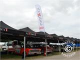 Pop up gazebo FleXtents PRO Steel 4x4 m Black, Flame retardant