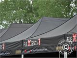 Faltzelt FleXtent PRO 3x3m Schwarz, mit 4 Seitenwänden