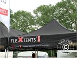 Faltzelt FleXtent PRO 3x3m Schwarz, mit 4 Seitenwänden