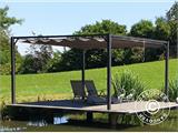 Pergola Santa Cruz, 3x4m, Gris Foncé