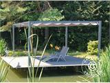 Pergola gazebo Santa Cruz, 3x4 m, Dark grey