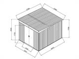 Garden shed w/skylight 2.38x2.79x2.02 m ProShed®, Anthracite