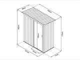 Tuinhuisje met schuin dak, 1,63x0,89x1,82m ProShed®, Antraciet