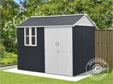 Abri de jardin Cottage, 3,02x1,72x2,29m, Anthracite/Blanc