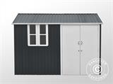 Abri de jardin Cottage, 3,02x1,72x2,29m, Anthracite/Blanc