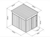 Tuinhuisje met lichtraam, 2,04x2,45x2,26m, Antraciet