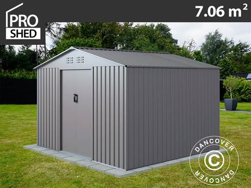 Garden Shed 2.77x2.55x1.92 m ProShed®, Aluminium Grey