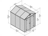 Polycarbonaat Tuinhuis SkyLight, Palram/Canopia, 1,85x2,29x2,17m, Grijs