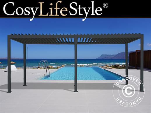 Pergola Mirador, 3x6m, Gris anthracite