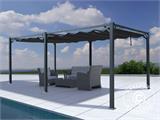 Pergola Santa Cruz, 4x8m, Gris Foncé