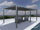 Pergola Santa Cruz, 4x8m, Gris Foncé