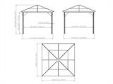 Gazebo Santa Barbara w/curtains and mosquito net, 3x3 m, Black