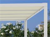 Pergola San Fernando, 3x3m, Blanc/Beige