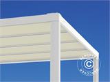 Pergola San Fernando, 3x3m, Blanc/Beige