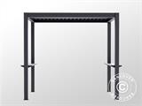 BBQ Pergola San Juan, 2.5x1.5x2.3 m, Black