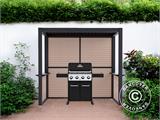 Complete BBQ Pergola San Juan, 2.5x1.5x2.3 m, Black/Wood-look