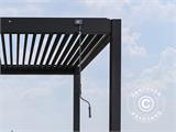 Bioklimatische Pergola Pavillon San Remo mit 4 Seitenwänden, 3x3m, Anthrazit