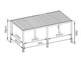 Bioklimatische Pergola Pavillon San Marino 3x6m, Anthrazit