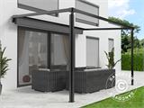 Pergola Addossata Santa Ynez, 3x4m, Nero/Grigio Scuro