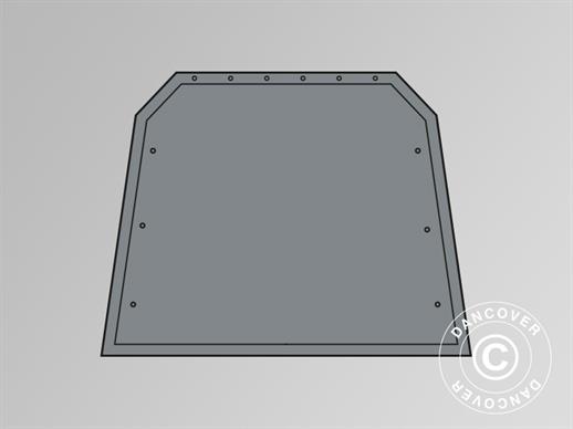 Parois d-extrémité/porte pour tente abri garage PRO 3,6x6m, 3x7,2m et 3,6x8,4m PE, gris