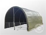 Capannone per bestiame 4x8x3,15m, PVC, Verde