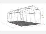 Livestock shelter 3.6x6x2.68 m, PVC, Green