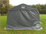 Livestock shelter 3.6x6x2.68 m, PVC, Grey