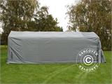 Livestock shelter 3.6x7.2x2.68 m, PVC, Grey