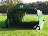 Livestock shelter 3.6x8.4x2.68 m, PVC, Green