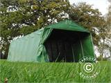 Livestock shelter 3.6x8.4x2.68 m, PVC, Green