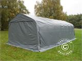 Livestock shelter 3.6x8.4x2.68 m, PVC, Grey