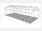 Weidetent 3,6x8,4x2,68m, PVC, Grijs