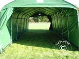 Capannone per bestiame 3,77x7,3x3,18m, PVC, Verde