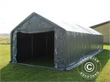 Storage shelter PRO 4x10x2x3.1 m, PVC, Grey