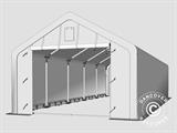 Storage shelter PRO 4x10x2x3.1 m, PVC, Grey