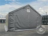 Storage shelter PRO 5x4x2x3.39 m, PVC, Grey