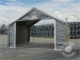 Storage shelter PRO 5x4x2x3.39 m, PVC, Grey