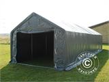 Storage shelter PRO 5x12x2x3.39 m, PVC, Grey