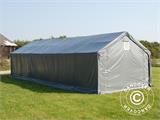 Storage shelter PRO 5x12x2x3.39 m, PVC, Grey