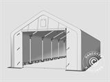 Storage shelter PRO 5x12x2x3.39 m, PVC, Grey