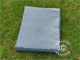 Tarpaulin 10x12 m, PVC 600 g/m², Grey, Flame retardant